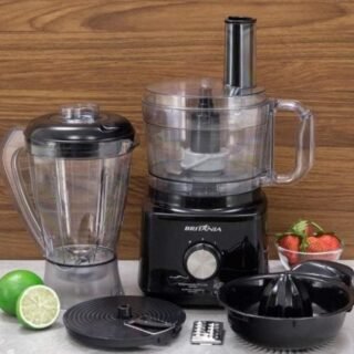 Multiprocessador de Alimentos Britânia Preto – BMP900P 900W SÓ 110V