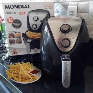 Fritadeira Elétrica sem Óleo/Air Fryer Mondial – Family-IV AF-30I Preta 3,5L com Timer