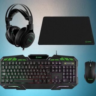 Combo Gamer 4 em 1 X-Zone GTC-02 LED – Preto