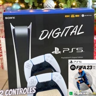Kit Console Sony Playstation 5, Edição Digital + Controle Sem fio PS5 DualSense