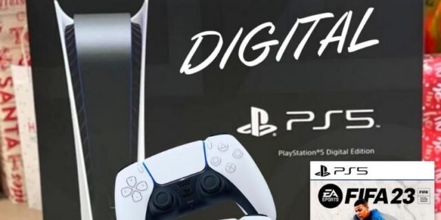 Kit Console Sony Playstation 5, Edição Digital + Controle Sem fio PS5 DualSense