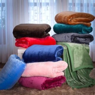 50% de Volta no AME: Cobertor Flannel Colors com Borda em Percal – Casa e Conforto (4 Tamanhos)