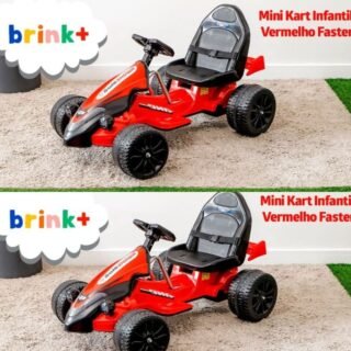 50% de Volta no AME: Mini Kart Elétrico Infantil 6v Vermelho Faster – Brink+