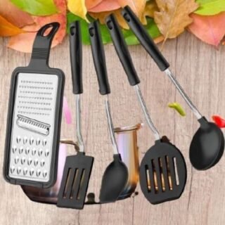 Jogo Utensilios Inox 5 peças Easy Preto – Tramontina