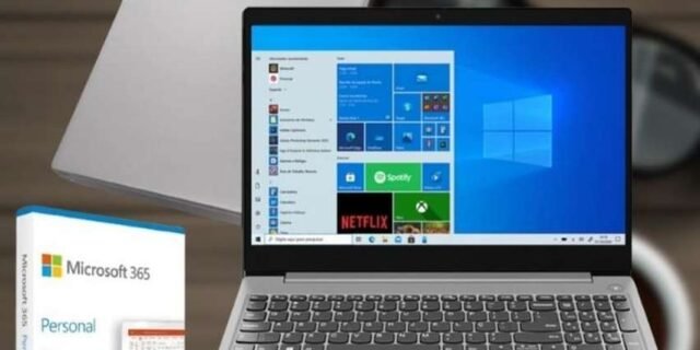 Notebook Lenovo IdeaPad 3i Celeron 4GB 128GB SSD + Microsoft 365 Personal – Windows 11 15.6″ 82BU0008BR Prata