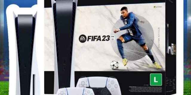 PlayStation 5 Edição Digital 2022 825GB 1 Controle – Sony com FIFA 23 Lançamento