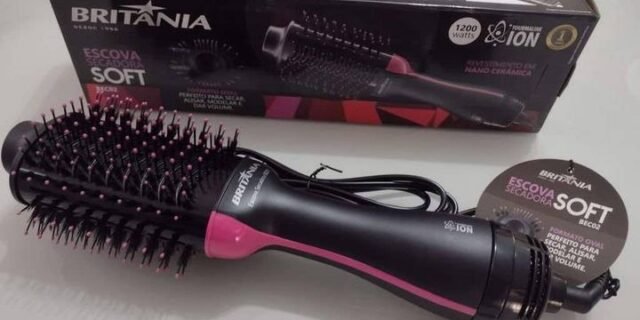 Escova Secadora, Soft Bec02, 1200w, Preto, 220v, Britânia