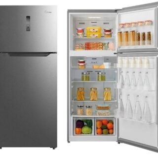 Refrigerador Midea Frost Free MD-RT453FGA04 com Iluminação em LED e Compartimento Extra Frio Inox – 425L