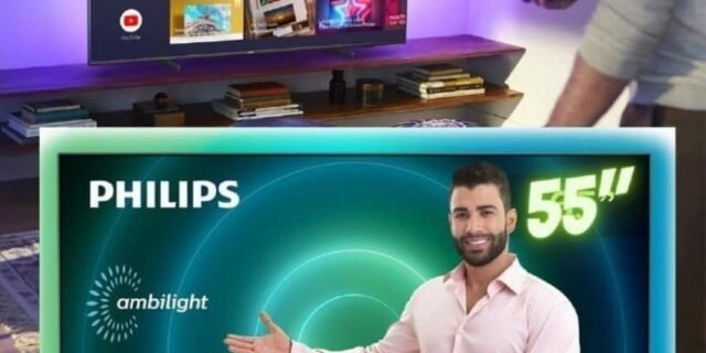 Smart TV Philips 55″ Ambilight 4K UHD LED Android TV 60Hz 55PUG7906/78