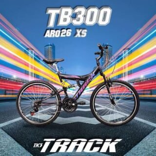 Bicicleta Aro 26 TB-300 XS Preta Degradê 21v Suspensão Full MTB Aero