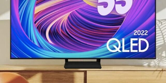 Smart TV Samsung 55″ QLED 4K Q65B 2022 Design Air Slim, Processador Quantum Lite, Multitela