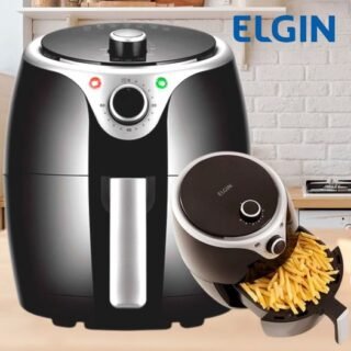 Fritadeira Elétrica Sem Óleo Flash Fryer Elgin Preta 127V 3.5L