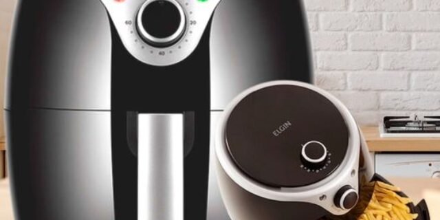 Fritadeira Elétrica Sem Óleo Flash Fryer Elgin Preta 127V 3.5L