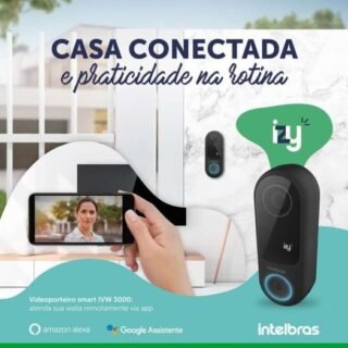 VÍdeo Porteiro Inteligente Izy Smart IVW 3000 Preto Intelbras