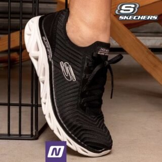 Tênis Skechers Glide Step Sport Feminino – Preto+Pink