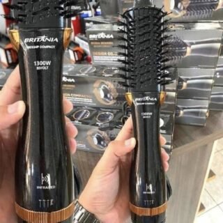 Escova Secadora Britânia BES24P Compact Bivolt – 1300W 2 Velocidades Turmalina com Íons