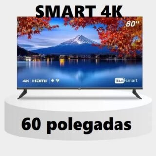 Smart Tv Hq 60″ Uhd 4k Hdr Android 11 Sistema Ultrasound Design Slim Processador Quad Core Espelhamento De Tela Hqstv60nk
