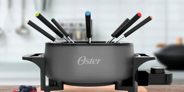 Panela Elétrica Oster Para Fondue ONFD100 1000W 110V Cinza
