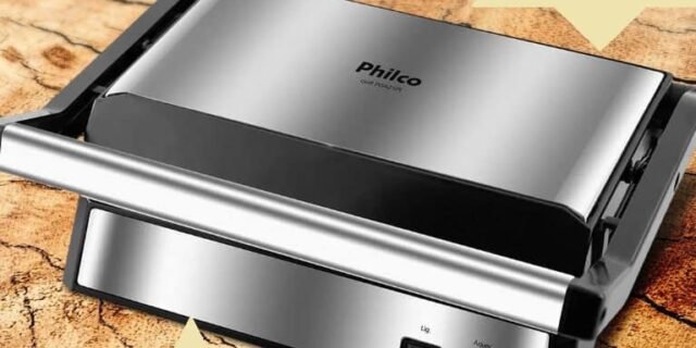 Grill Philco PGR21PI Maxx Clean 2 em 1 1.000W Antiaderente com Coletor de Gordura