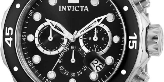 Invicta Relógio cronógrafo masculino Pro Diver Collection, Prata/preto, 48mm, Cronógrafo