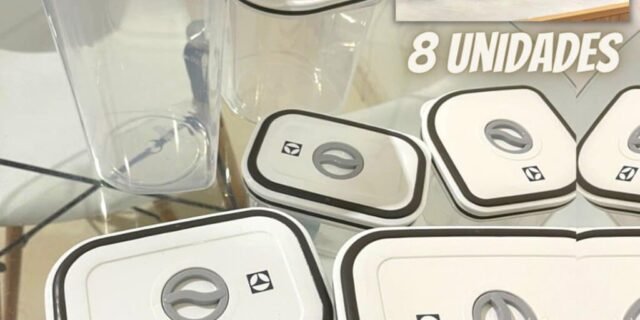 Jogo de Potes Herméticos Transparente em Polipropileno com 08 Peças – Electrolux