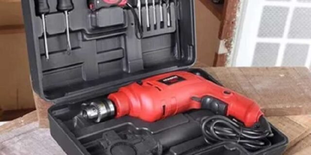 Furadeira de Impacto Mondial 650W 2 Velocidades – 3/8” com Maleta 11 Peças NFFI-07M