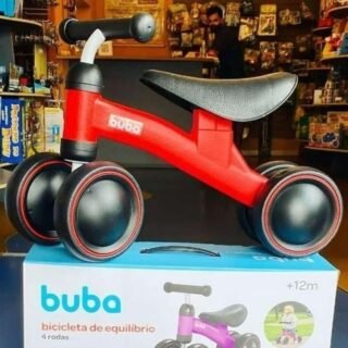 Bicicleta de Equilibrio – 4 Rodas, BUBA, Vermelho