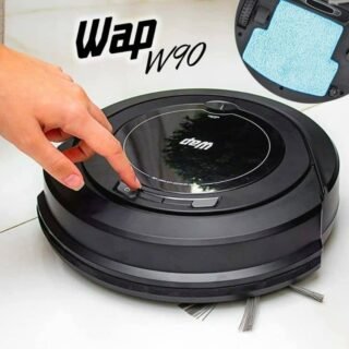 Aspirador de Pó Robô WAP ROBOT W90 Automático 3 em 1 Varre, Aspira e Passa Pano MOP para Limpeza 30W