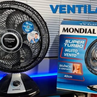 Ventilador de Mesa Mondial Super Turbo – VTX-40 Chrome 40cm 8 Pás 3 Velocidades