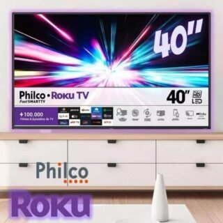 Smart TV LED 40″ Philco Roku PTV40G65RCH Full HD HDMI Preta com Conversor Digital Integrado
