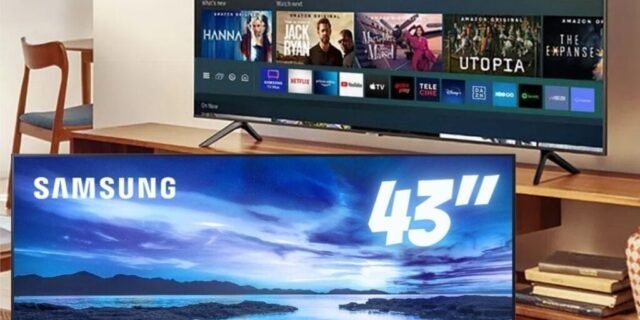 Smart TV LED 43″ 4K UHD Samsung UN43AU7700GXZD
