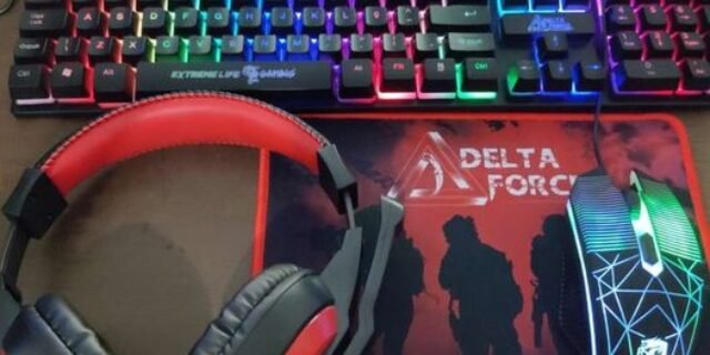 Combo Gamer Mouse + Teclado + Headset + Mousepad Delta Force