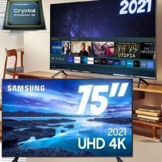 Smart TV LED 75″ 4K UHD Samsung UN75AU7700GXZD – Alexa built-in