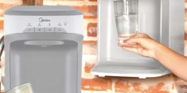 Purificador de Água Midea de Mesa e Parede – Eletrônico Branco PBTBNB Água Gelada e Natural