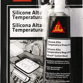 Sika – Selante de Silicone – Sikasil Gasket Black Preto – Silicone elástico para juntas – Fácil de aplicar – Tubo de 95 g