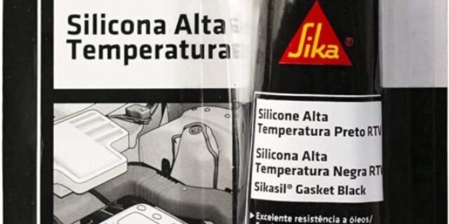 Sika – Selante de Silicone – Sikasil Gasket Black Preto – Silicone elástico para juntas – Fácil de aplicar – Tubo de 95 g