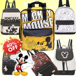 Oferta de Mochila Mickey com 40% OFF Desconto Aparece na Tela de Pagamento