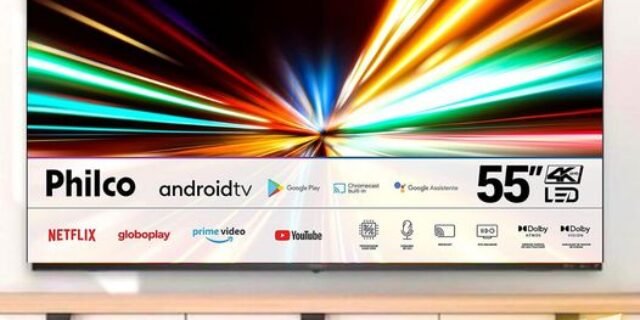 Smart TV Philco 55 Polegadas PTV55G20AGS 4K ATMOS Android TV