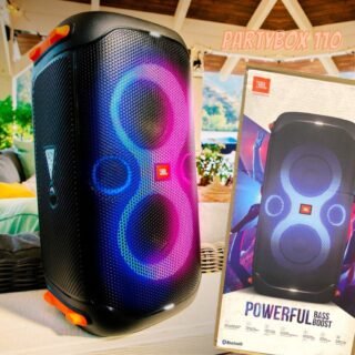 Caixa de Som Portátil JBL PartyBox 110 com Bluetooth, Luzes LED, USB, TWS – 160W RMS