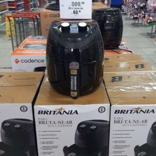 Fritadeira Elétrica sem Óleo/Air Fryer Britânia – BFR25P Preta 3,5L com Timer 220V