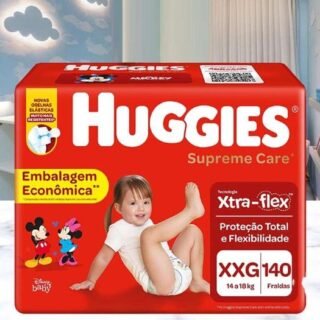 HUGGIES Fralda Supreme Care XXG – 140 fraldas