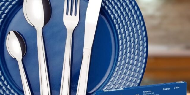 Faqueiro em Aço Inox Búzios com 24 Peças