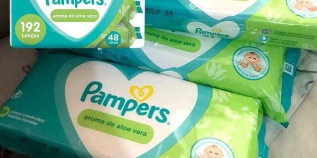 Lenços Umedecidos Pampers Aroma de Aloe Vera 192 Unidades