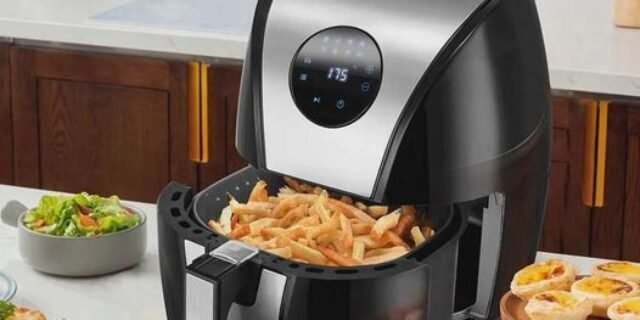 Fritadeira Air Fryer Sem Óleo Britânia Digital, 5L, 1500W, 127V, Inox – BFR41PI