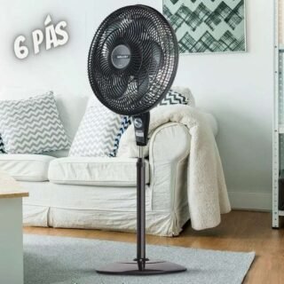 Ventilador de Coluna, Delfos TS+, Preto/Grafite, 127V, Mallory