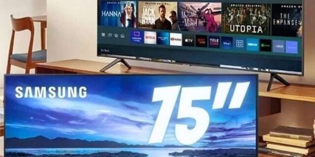 Smart TV LED 75″ 4K UHD Samsung UN75AU7700GXZD