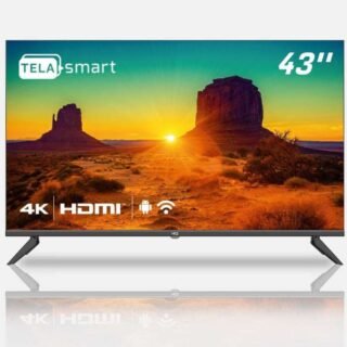 Smart TV LED 43″ HQ Conversor Digital Externo 3 HDMI 2 USB WI-FI Android 11 Design Slim