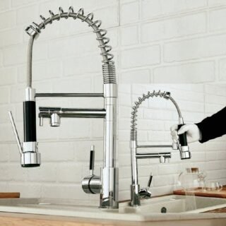 Torneira Gourmet Prizi Cheff 50cm, Bancada, com Spray, Monocomando