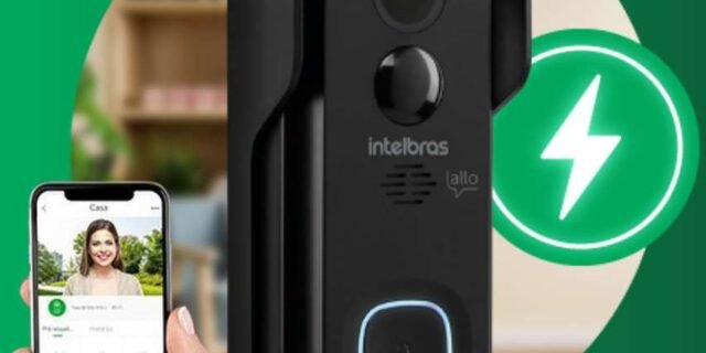 Campainha Inteligente Para Vídeo Porteiro Wi-Fi Allo w5 Preto Intelbras