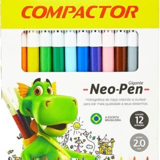Caneta Hidrográfica Compactor Neo-Pen – 12 Cores